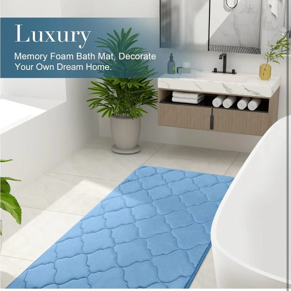 Memory Foam Non-Slip 59x20, Ultra Soft & Absorbent Bathroom🛁Rugs